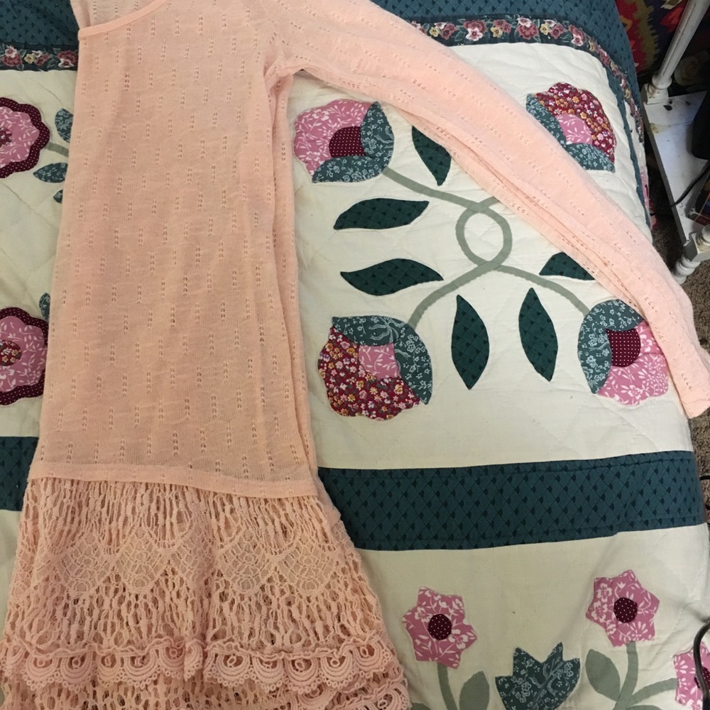 Oversized rose pink tunic sweater